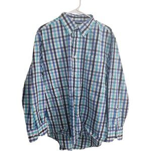 CT1885 Peter Christian Aqua & Blue Long Sleeve Shirt XL